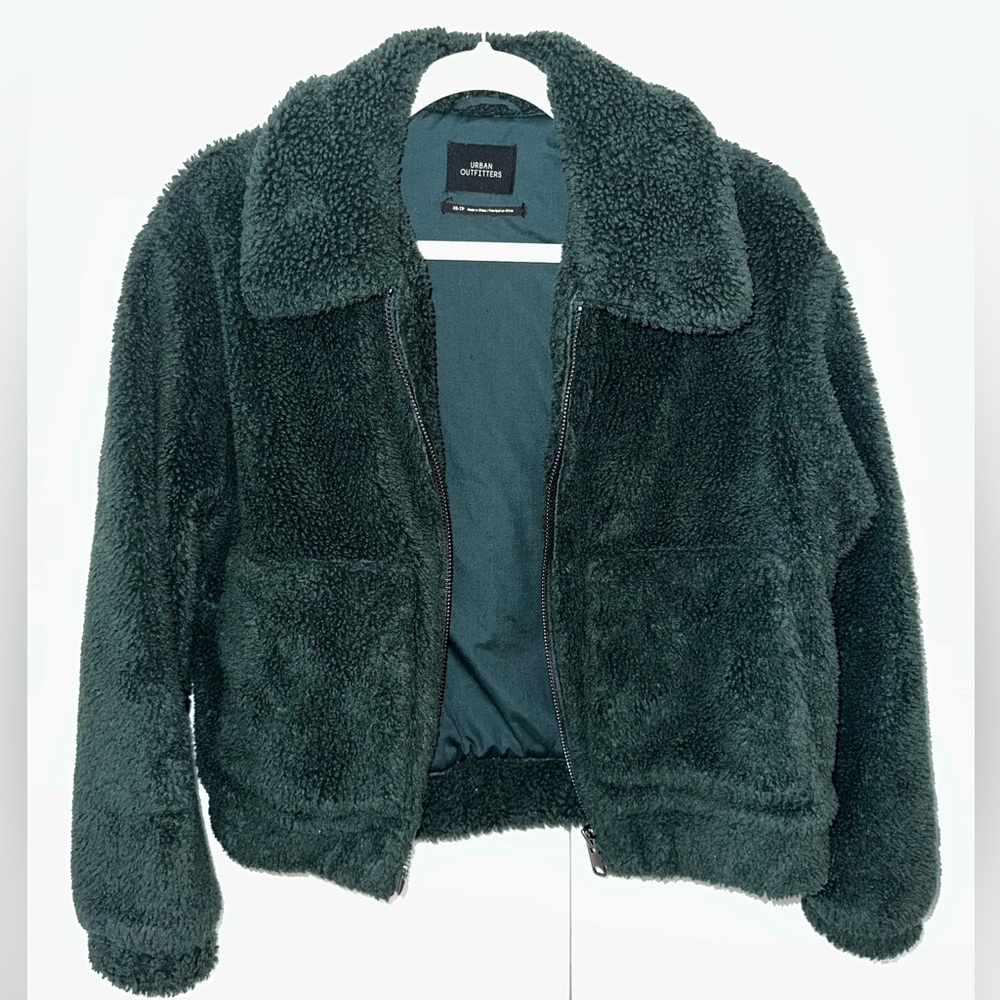Urban Outfitters Cropped Teddy Jacket